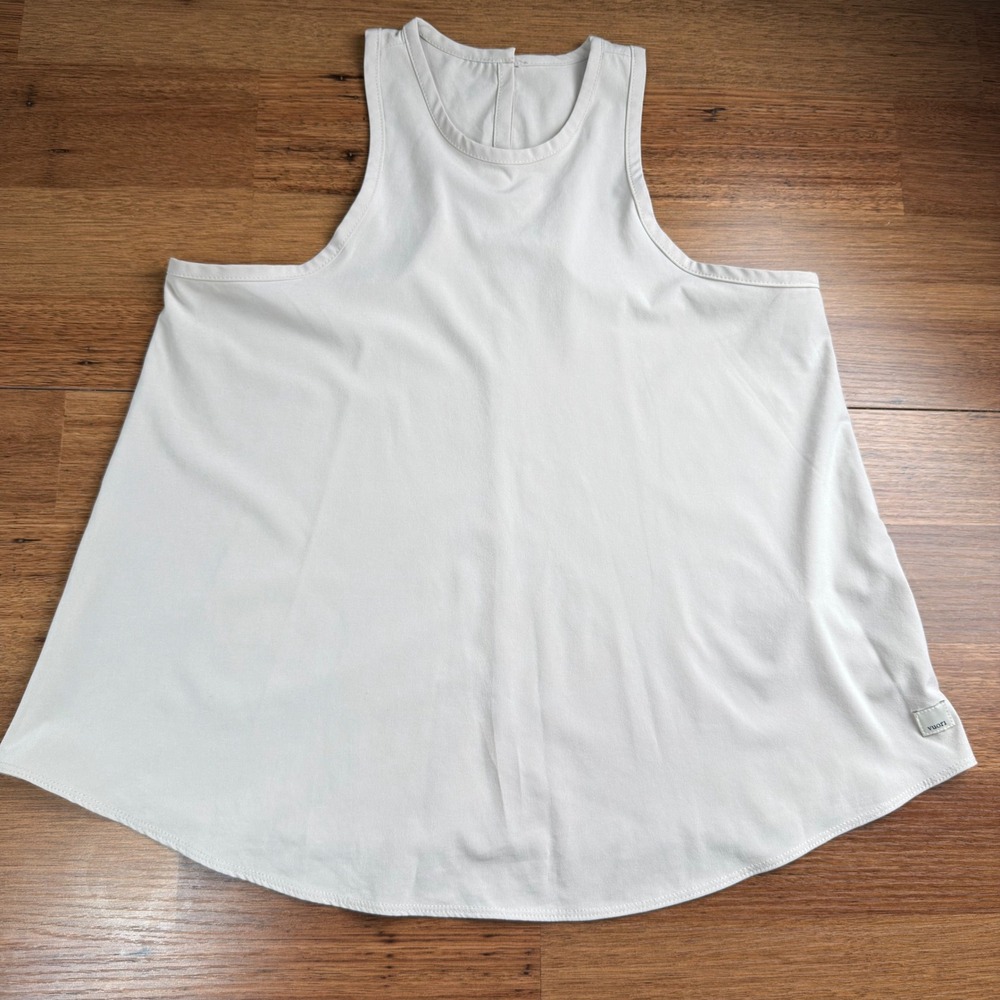 Vuori Lux Performance Villa Tank Top Light Grey XS Racerback Activewear
